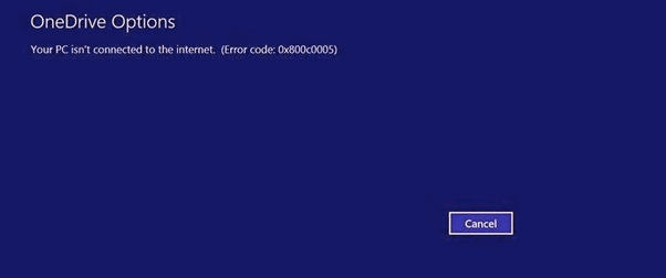 How to Fix OneDrive Error Code 0x800c0005