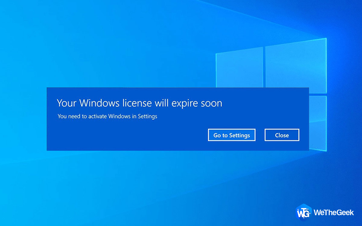 your windows license expires on windows 10