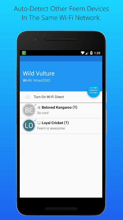 auto detect in Feem V4, Another Great App Like SHAREit