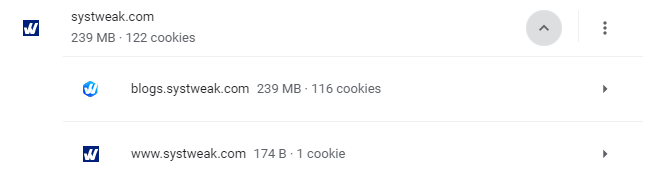 clear chrome cookies and cache site