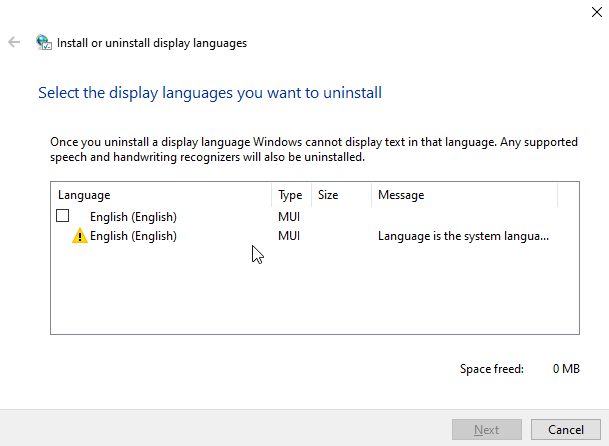 changing windows language