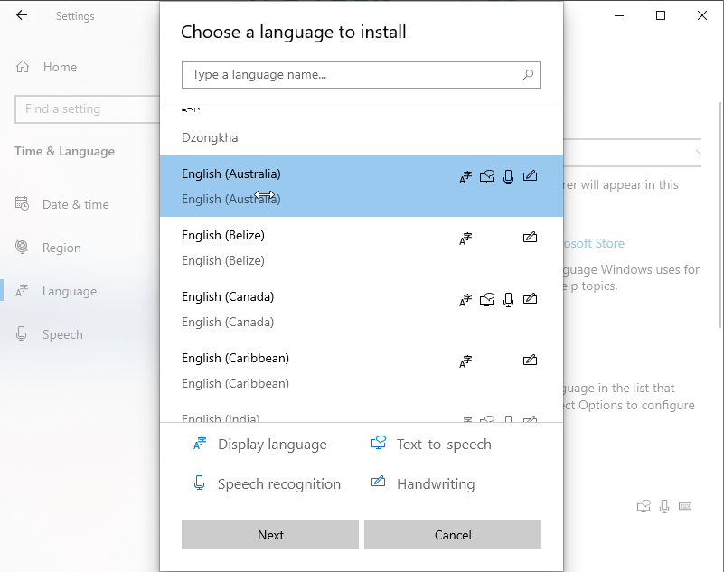 keyboard setting windows 10