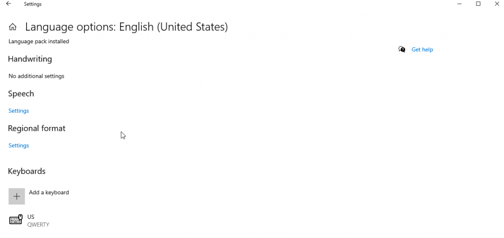 change language windows 10