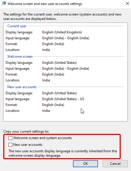 changing windows language