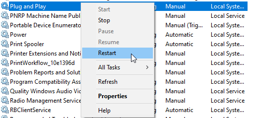 the audio service is not running Windows 10