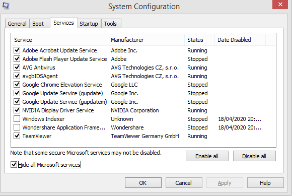 origin keeps crashing on startup services