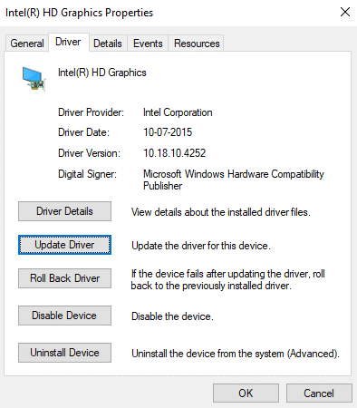 screen flickering windows 10