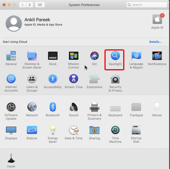 mac restart spotlight