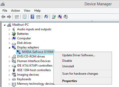 yellow tint on monitor device manager