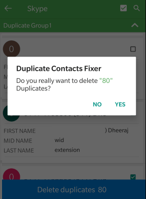 Delete Duplicates button, Delete Multiple Contacts Of The Same Person In Android