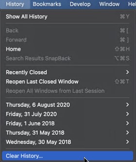 History tab