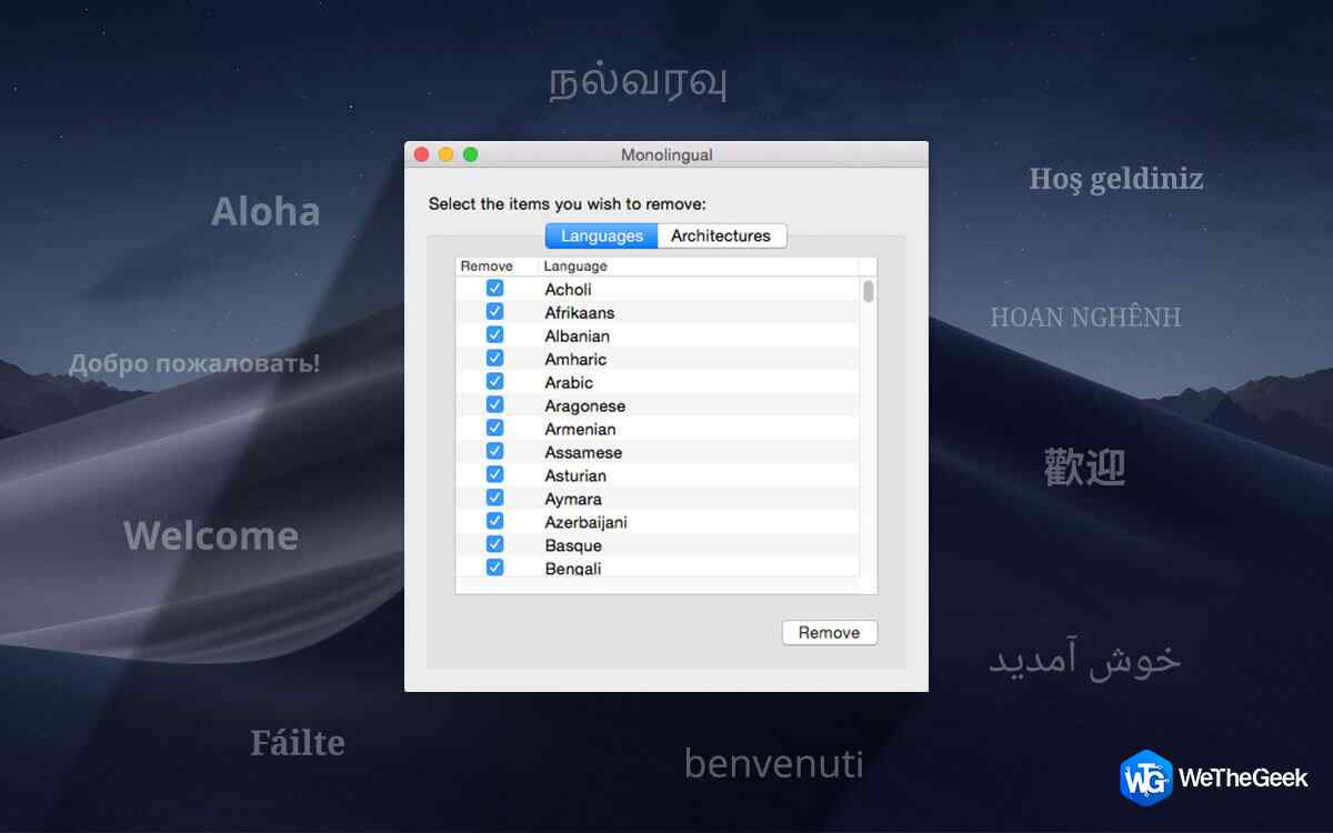 clean my mac 2 wont remove language files