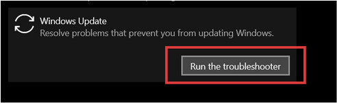 Run the Troubleshooter