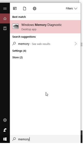 Use Memory Diagnostics Tool