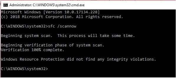 Run an SFC Scan