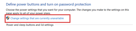 Change Settings that are currently unavailable