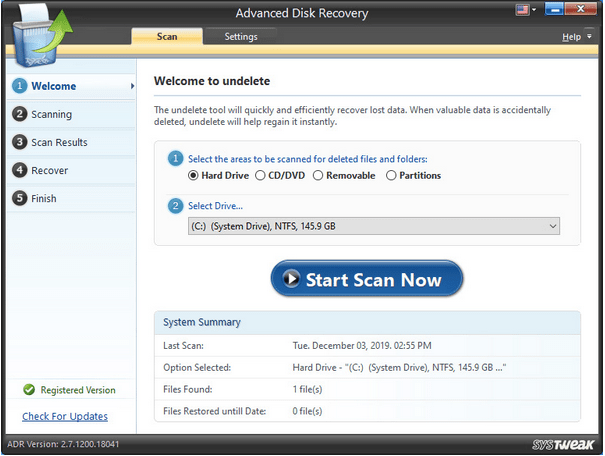 Advanced Disk Recovery software