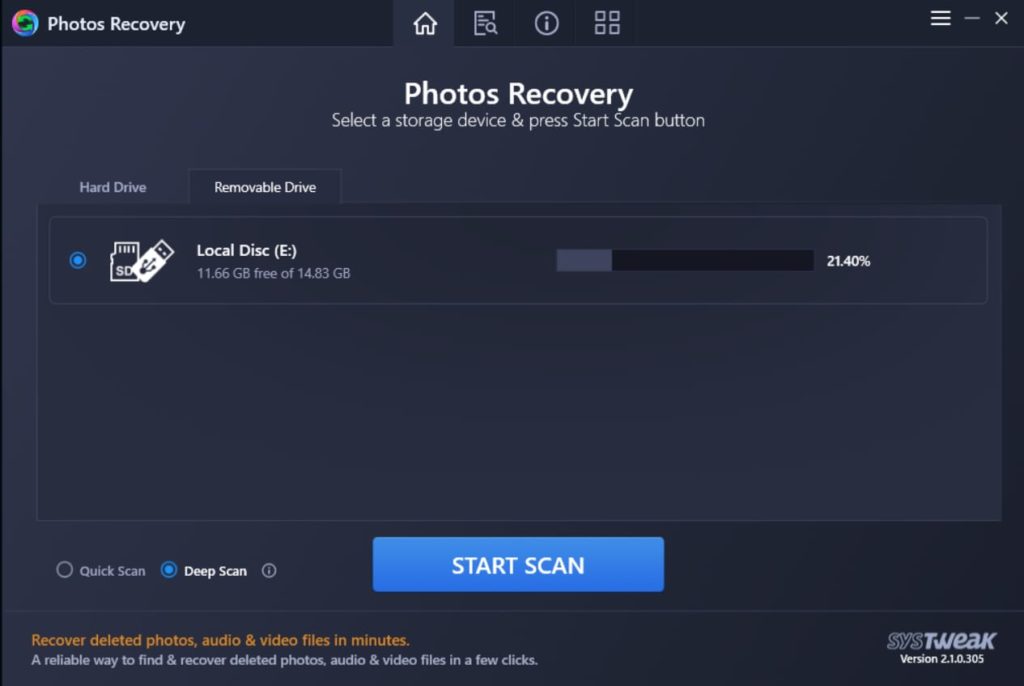 Start Screen Photos Recovery