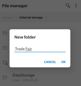 create a new folder, app to hide photos