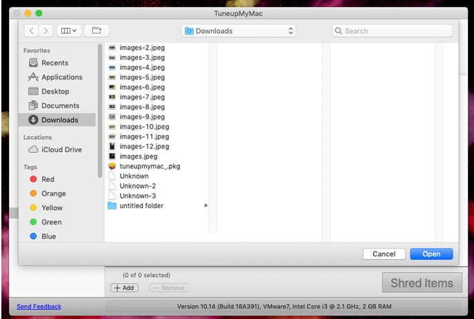 can i delete files in download folder mac