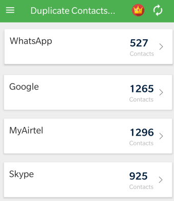 eliminate the duplicate contacts