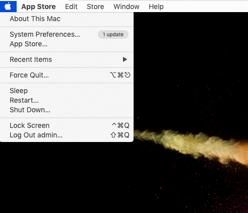 force quit an application on Mac using menu bar
