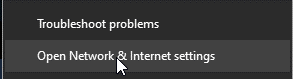 Network & Internet settings