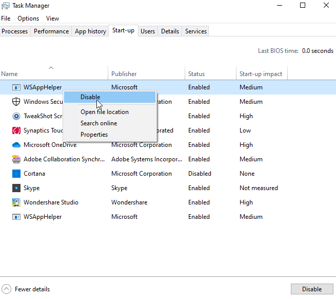 Modern Setup Host Windows 10 Disk Usage