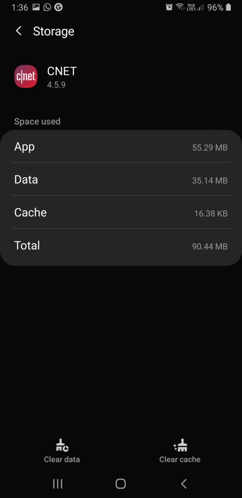 Clear Cache