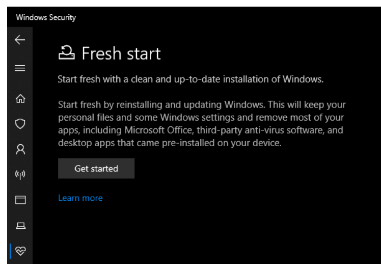Factory reset Windows 7