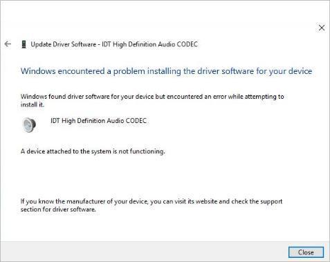 install idt audio driver windows 10