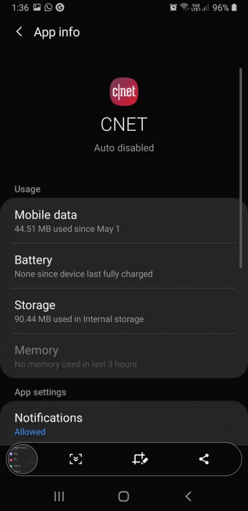 clear cache chrome android