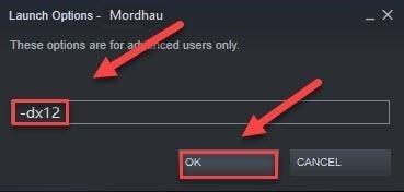launch options, mordhau game