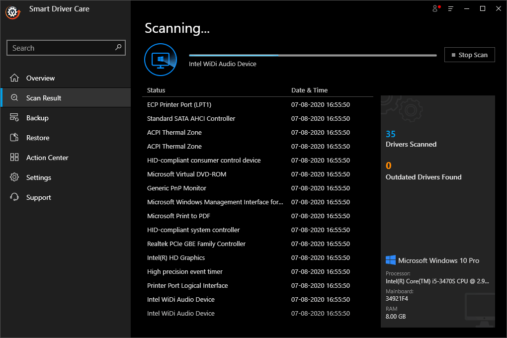 scan drivers in smart driver care