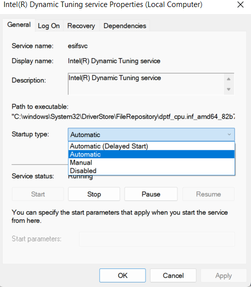 startup type automatic - idt high definition audio codec
