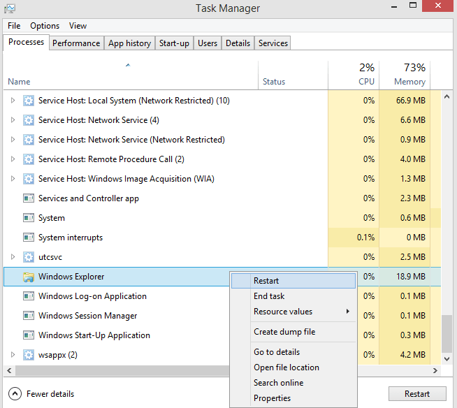 task manager, windows taskbar not hiding