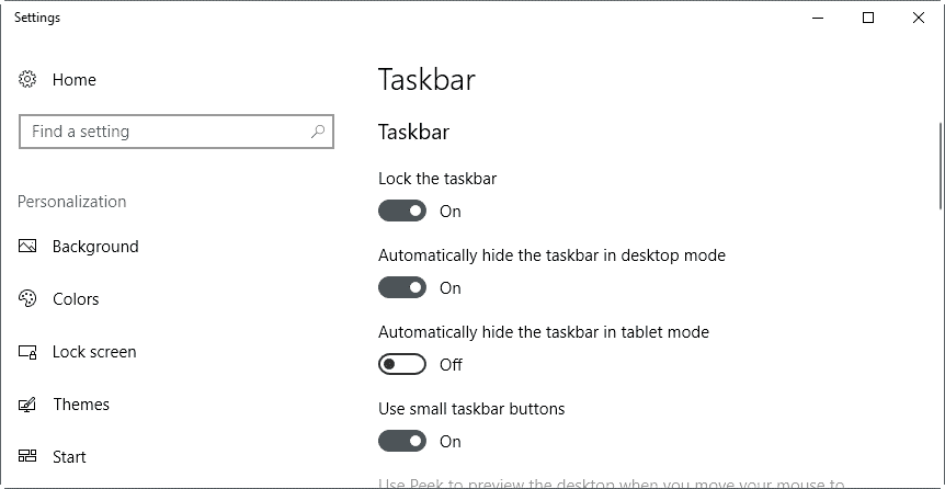 taskbar in desktop mode, windows 10 taskbar not hiding