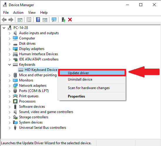 update driver in windows