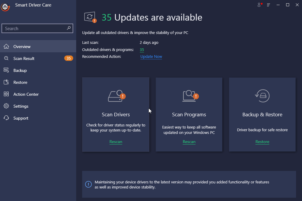 update graphic card with smart driver care