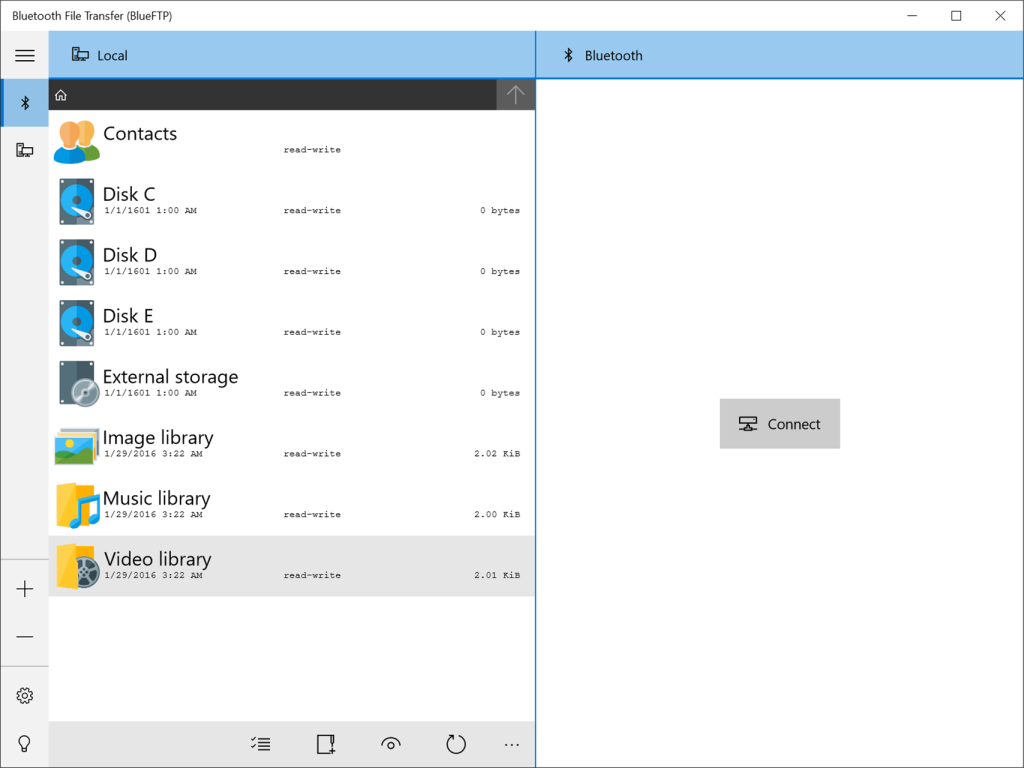 Bluetooth File Transfer (BlueFTP)