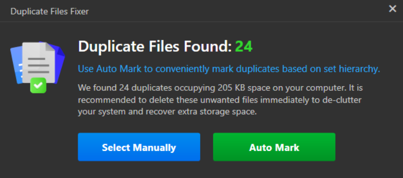 Duplicate found