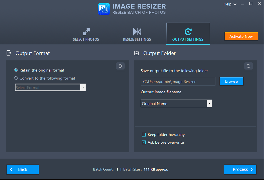 Image Resizer output
