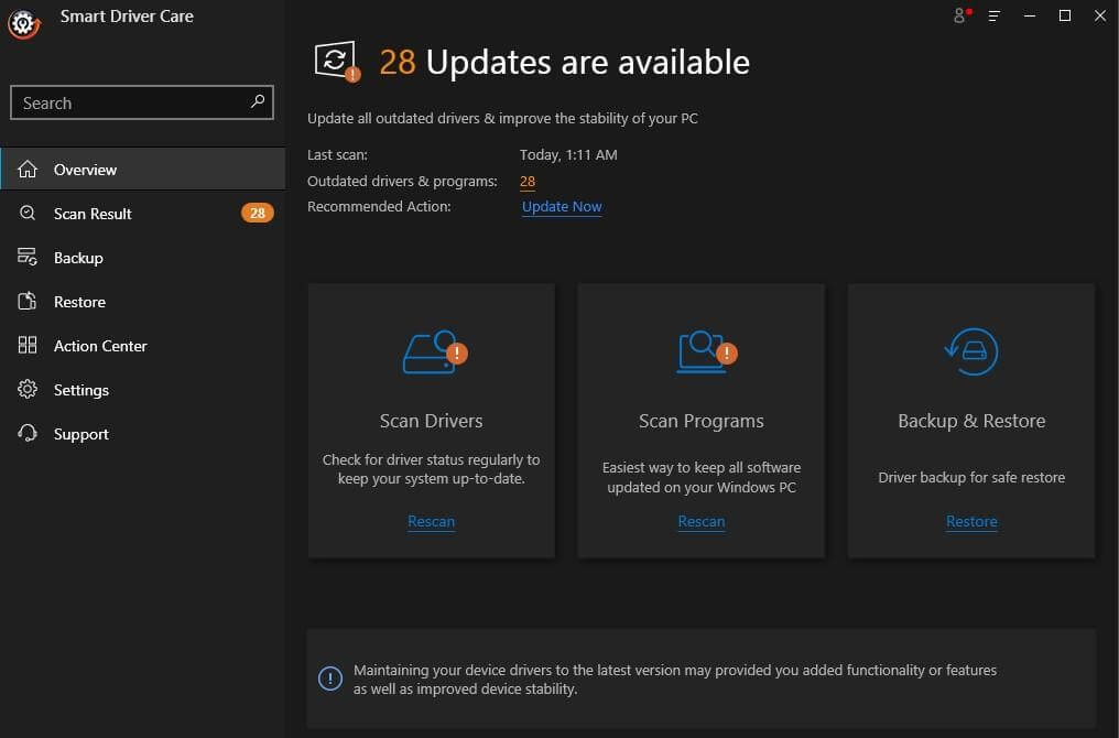 Install Driver Updater Software- smart driver care