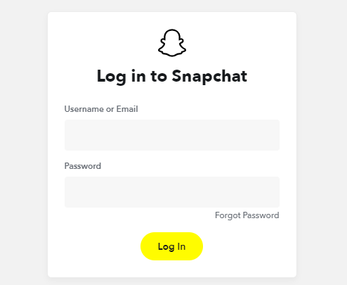 Login to Snapchat account