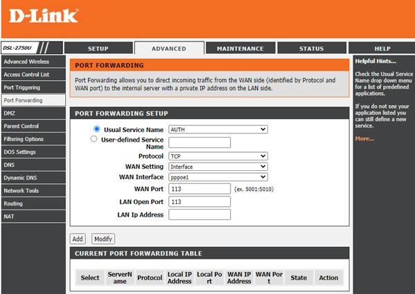 Router Settings