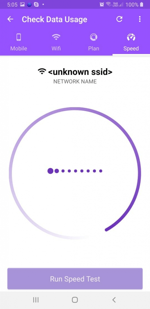 Run Speed Test
