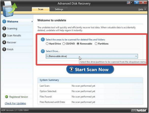 Recover Deleted Files Using Advanced Disk Recovery