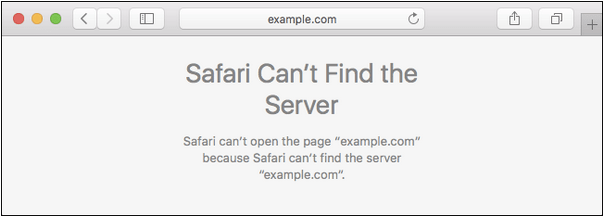 entered an invalid URL