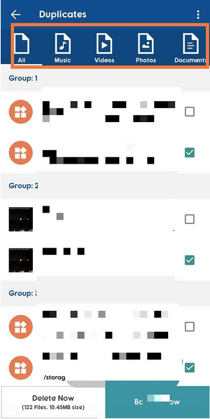 overview of duplicates