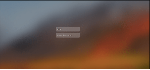 entering your root account credentials